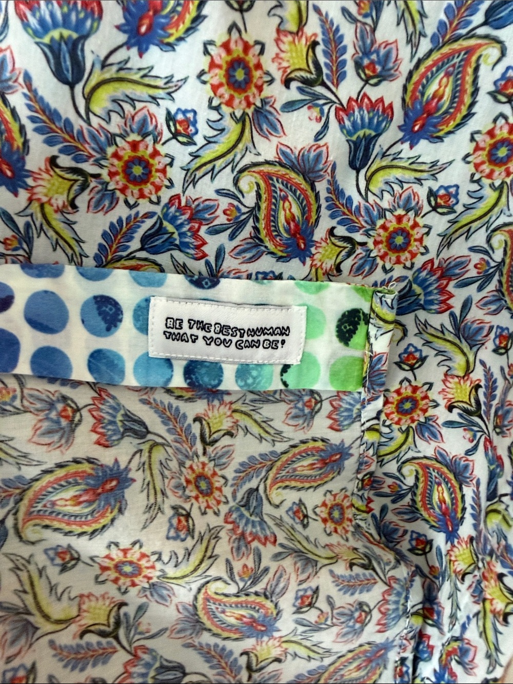 White Paisley Floral Button-Down Shirt - Picture 5 of 6